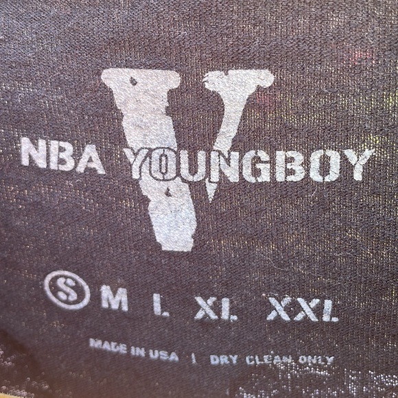 YoungBoy NBA x Vlone Murder Business Tee Size S - Picture 3 of 8